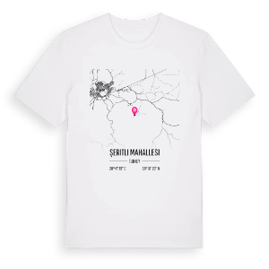 Şeritli Mahallesi karta t-shirt – ekologisk bomull t-shirt från Pinshirt