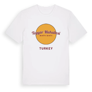 Toygar Mahallesi cirkel t-shirt – ekologisk bomull t-shirt från Pinshirt