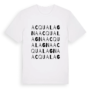 Acqualagna ordlek t-shirt – ekologisk bomull t-shirt från Pinshirt