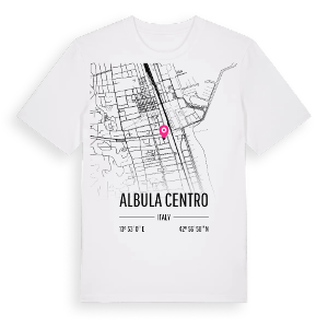 Albula centro karta t-shirt – ekologisk bomull t-shirt från Pinshirt