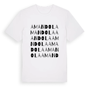 Amandola ordlek t-shirt – ekologisk bomull t-shirt från Pinshirt