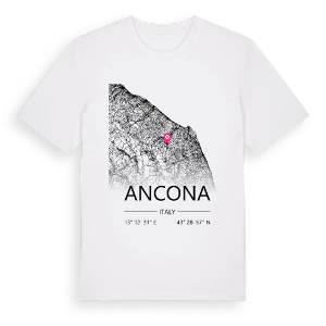Ancona karta t-shirt – ekologisk bomull t-shirt från Pinshirt