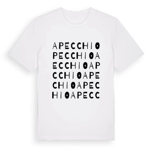 Apecchio ordlek t-shirt – ekologisk bomull t-shirt från Pinshirt