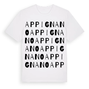 Appignano ordlek t-shirt – ekologisk bomull t-shirt från Pinshirt