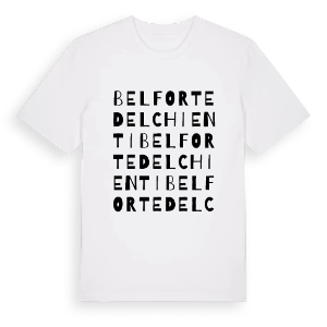 Belforte del Chienti ordlek t-shirt – ekologisk bomull t-shirt från Pinshirt