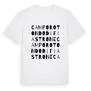 Camporotondo di Fiastrone ordlek t-shirt – ekologisk bomull t-shirt från Pinshirt