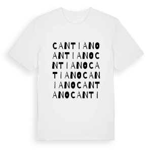 Cantiano ordlek t-shirt – ekologisk bomull t-shirt från Pinshirt