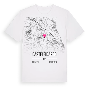 Castelfidardo karta t-shirt – ekologisk bomull t-shirt från Pinshirt