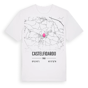 Castelfidardo karta t-shirt – ekologisk bomull t-shirt från Pinshirt