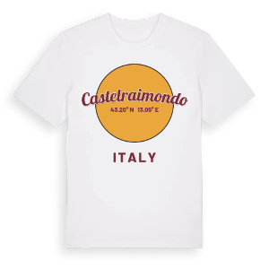 Castelraimondo cirkel t-shirt – ekologisk bomull t-shirt från Pinshirt