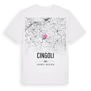 Cingoli karta t-shirt – ekologisk bomull t-shirt från Pinshirt