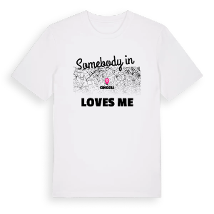 Någon i Cingoli älskar mig t-shirt – ekologisk bomull t-shirt från Pinshirt