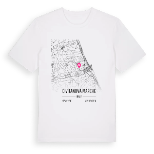 Civitanova Marche karta t-shirt – ekologisk bomull t-shirt från Pinshirt