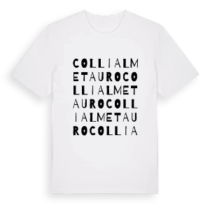 Colli al Metauro ordlek t-shirt – ekologisk bomull t-shirt från Pinshirt