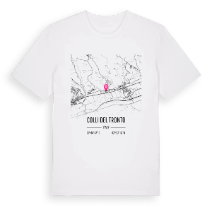 Colli del Tronto karta t-shirt – ekologisk bomull t-shirt från Pinshirt
