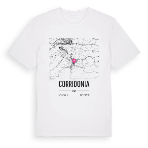 Corridonia karta t-shirt – ekologisk bomull t-shirt från Pinshirt