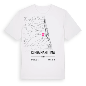 Cupra Marittima karta t-shirt – ekologisk bomull t-shirt från Pinshirt