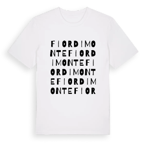 Fiordimonte ordlek t-shirt – ekologisk bomull t-shirt från Pinshirt