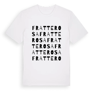 Fratte Rosa ordlek t-shirt – ekologisk bomull t-shirt från Pinshirt