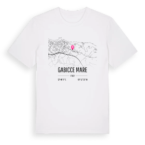 Gabicce Mare karta t-shirt – ekologisk bomull t-shirt från Pinshirt