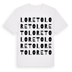 Loreto ordlek t-shirt – ekologisk bomull t-shirt från Pinshirt