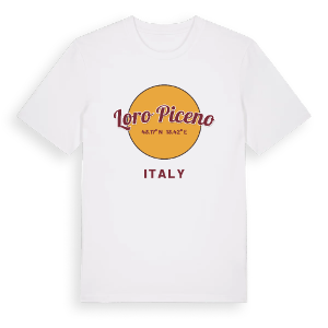 Loro Piceno cirkel t-shirt – ekologisk bomull t-shirt från Pinshirt