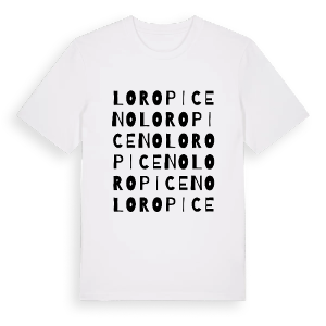 Loro Piceno ordlek t-shirt – ekologisk bomull t-shirt från Pinshirt