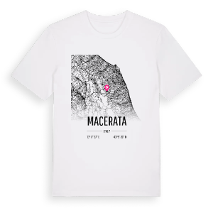 Macerata karta t-shirt – ekologisk bomull t-shirt från Pinshirt