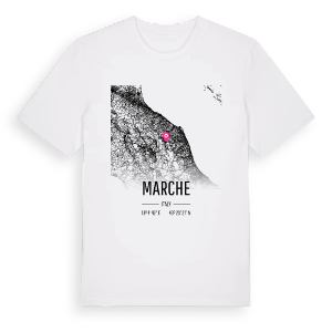 Marche karta t-shirt – ekologisk bomull t-shirt från Pinshirt