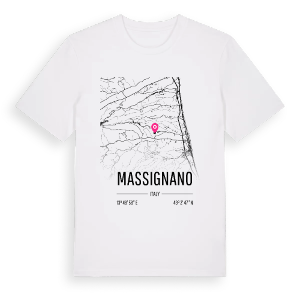Massignano karta t-shirt – ekologisk bomull t-shirt från Pinshirt