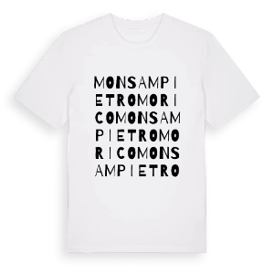 Monsampietro Morico ordlek t-shirt – ekologisk bomull t-shirt från Pinshirt