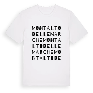 Montalto delle Marche ordlek t-shirt – ekologisk bomull t-shirt från Pinshirt