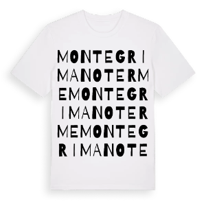 Monte Grimano Terme ordlek t-shirt – ekologisk bomull t-shirt från Pinshirt