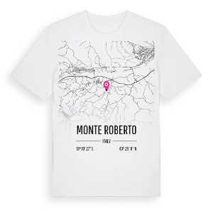 Monte Roberto karta t-shirt – ekologisk bomull t-shirt från Pinshirt
