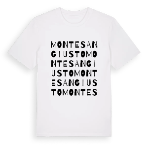 Monte San Giusto ordlek t-shirt – ekologisk bomull t-shirt från Pinshirt