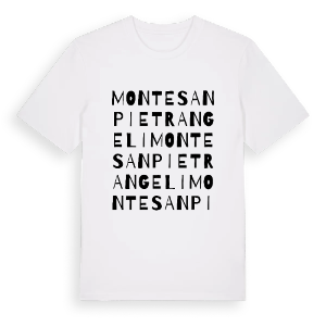 Monte San Pietrangeli ordlek t-shirt – ekologisk bomull t-shirt från Pinshirt