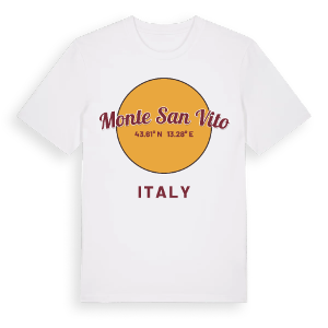 Monte San Vito cirkel t-shirt – ekologisk bomull t-shirt från Pinshirt