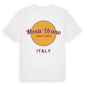 Monte Urano cirkel t-shirt – ekologisk bomull t-shirt från Pinshirt