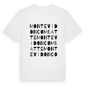 Monte Vidon Combatte ordlek t-shirt – ekologisk bomull t-shirt från Pinshirt
