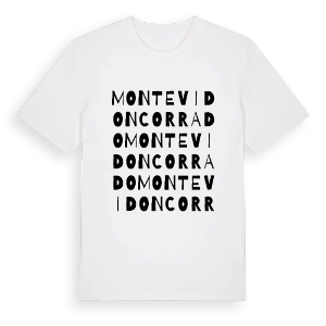 Monte Vidon Corrado ordlek t-shirt – ekologisk bomull t-shirt från Pinshirt