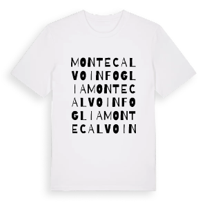 Montecalvo in Foglia ordlek t-shirt – ekologisk bomull t-shirt från Pinshirt