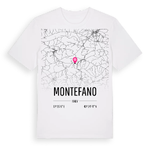 Montefano karta t-shirt – ekologisk bomull t-shirt från Pinshirt