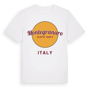 Montegranaro cirkel t-shirt – ekologisk bomull t-shirt från Pinshirt