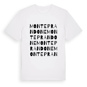 Monteprandone ordlek t-shirt – ekologisk bomull t-shirt från Pinshirt