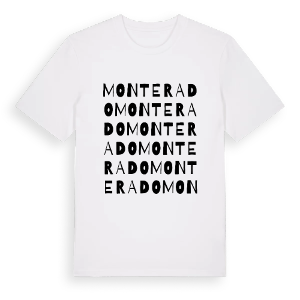 Monterado ordlek t-shirt – ekologisk bomull t-shirt från Pinshirt