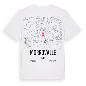 Morrovalle karta t-shirt – ekologisk bomull t-shirt från Pinshirt