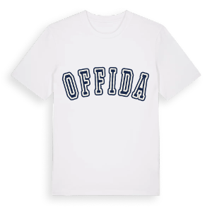 Offida college t-shirt – ekologisk bomull t-shirt från Pinshirt
