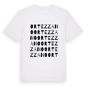 Ortezzano ordlek t-shirt – ekologisk bomull t-shirt från Pinshirt