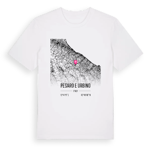 Pesaro e Urbino karta t-shirt – ekologisk bomull t-shirt från Pinshirt