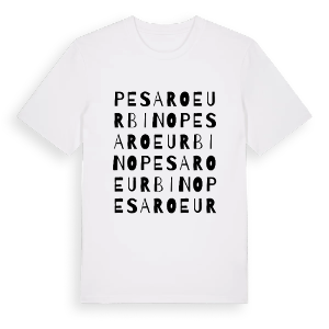 Pesaro e Urbino ordlek t-shirt – ekologisk bomull t-shirt från Pinshirt